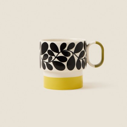 Orla Kiely Sycamore Stripe Mug Yellow Orla Kiely Sycamore Stripe Mug Yellow