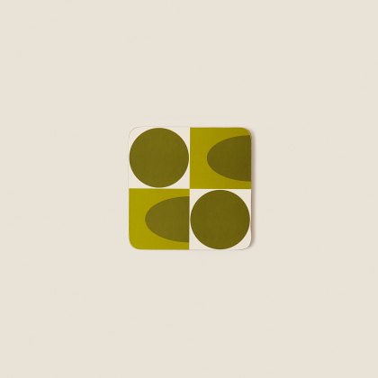 Orla Kiely Spot Square Oval Set of 4 Coasters Orla Kiely Spot Square Oval Set of 4 Coasters
