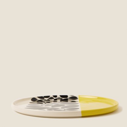 Orla Kiely Sycamore Stripe Round Platter Yellow Orla Kiely Sycamore Stripe Round Platter Yellow