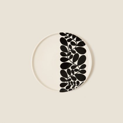 Orla Kiely Sycamore Stripe Side Plate Black Orla Kiely Sycamore Stripe Side Plate Black