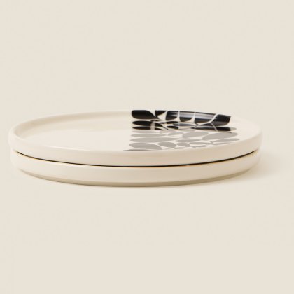 Orla Kiely Sycamore Stripe Side Plate Black Orla Kiely Sycamore Stripe Side Plate Black