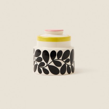 Orla Kiely Sycamore Stripe Sugar Bowl Yellow Orla Kiely Sycamore Stripe Sugar Bowl Yellow