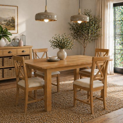 Hastings Editions 1.2m Extending Table & 4 Chairs In Oak Hastings Editions 1.2m Extending Table & 4 Chairs In Oak