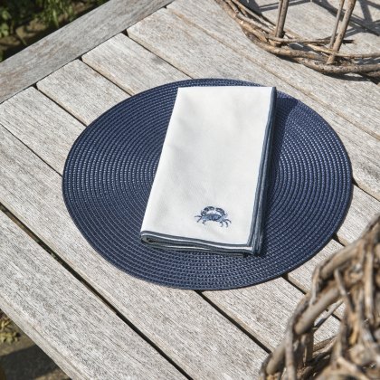 Waltons Embroided Napkin Crab Set of 2 Waltons Embroided Napkin Crab Set of 2