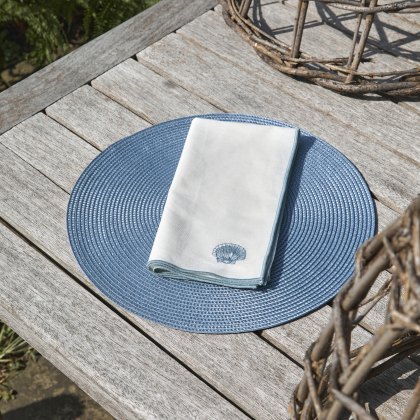 Waltons Embroided Napkin Scallop Set of 2 Waltons Embroided Napkin Scallop Set of 2