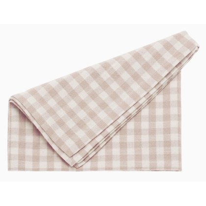 Waltons Gingham Napkin Plaster Pink Set of 4 Waltons Gingham Napkin Plaster Pink Set of 4