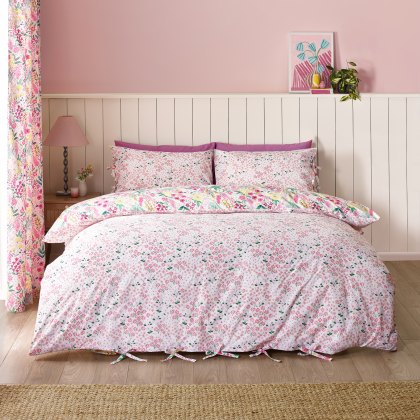 Catherine Lansfield Tilly Floral Pink Duvet Set Catherine Lansfield Tilly Floral Pink Duvet Set