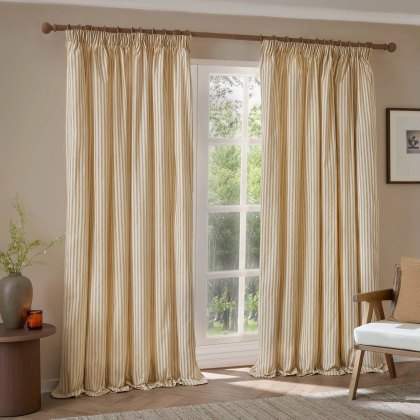 Yard Hebden Pencil Pleat Curtains Honey Yellow Yard Hebden Pencil Pleat Curtains Honey Yellow
