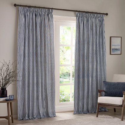 Yard Hebden Pencil Pleat Curtains Navy Yard Hebden Pencil Pleat Curtains Navy