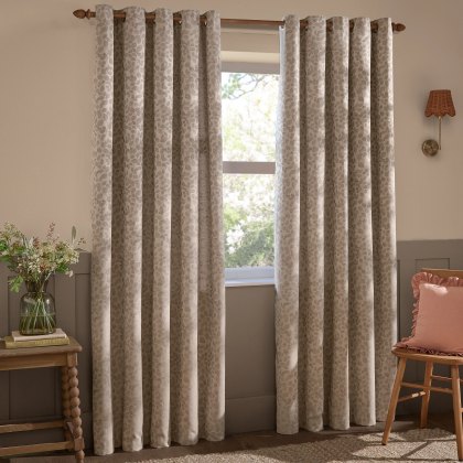 Wylder Grace Leaf Eyelet Curtains Taupe Wylder Grace Leaf Eyelet Curtains Taupe