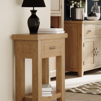 Wiltshire Oak Small Console With 1 Drawer Wiltshire Oak Small Console With 1 Drawer