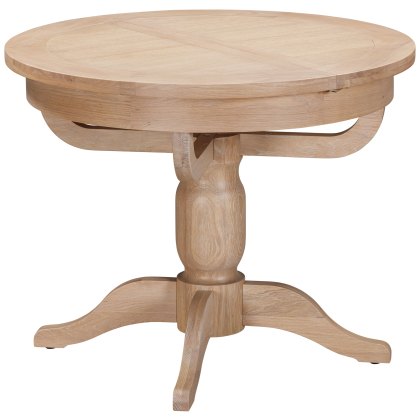 Wiltshire Oak Round Extending Pedestal Table Wiltshire Oak Round Extending Pedestal Table