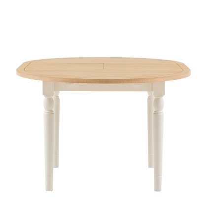 Gallery Direct Eton Round Extending Dining Table & 4 Upholstered Chairs in White Gallery Direct Eton Round Extending Dining Table & 4 Upholstered Chairs in White