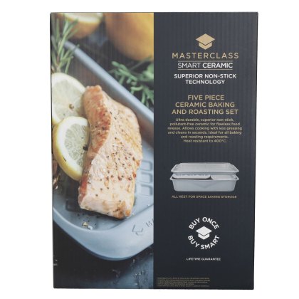 Masterclass 5 piece Ceramic Nesting Bakeware Set Masterclass 5 piece Ceramic Nesting Bakeware Set