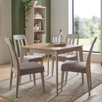 Marlow Square Dining Table & 4 Slat Back Chairs Marlow Square Dining Table & 4 Slat Back Chairs