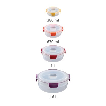 Joseph Joseph Nest Lock 4-Piece Multi Round Container Set Joseph Joseph Nest Lock 4-Piece Multi Round Container Set