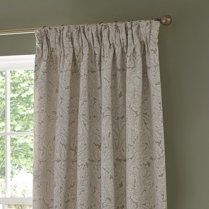 Morris & Co Acanthus Pencil Pleat Curtains Linen Morris & Co Acanthus Pencil Pleat Curtains Linen