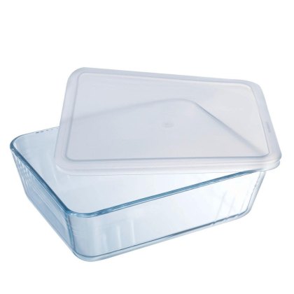Pyrex 1.5L Rectangle Dish with Plastic Lid Pyrex 1.5L Rectangle Dish with Plastic Lid