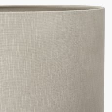 35cm Grey Double Lined Linen Drum Shade