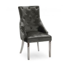 Belvedere Knockerback Dining Chair in Charcoal Belvedere Knockerback Dining Chair in Charcoal