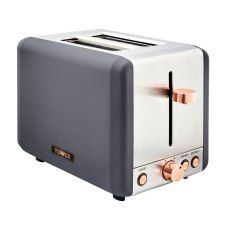 Tower Cavaletto 2 Slice Toaster Grey Tower Cavaletto 2 Slice Toaster Grey