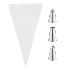 Set of 3 nozzles and piping bags Set of 3 nozzles and piping bags
