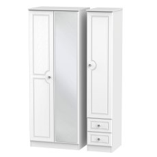 Krystal Tall Triple Mirror + Drawer Wardrobe Krystal Tall Triple Mirror + Drawer Wardrobe
