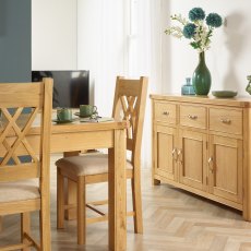 Gloucester Oak 3 Door 3 Drawer Sideboard