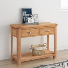 Gloucester Oak Console Table with 2 Drawers Gloucester Oak Console Table with 2 Drawers