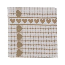 Heart Terry Taupe Tea Towel Heart Terry Taupe Tea Towel