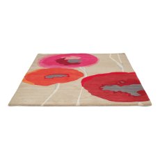 Poppies Red Orange Rug Poppies Red Orange Rug