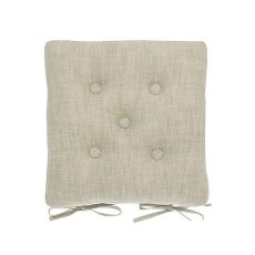 Walton & Co Chambray Natural Seat Pad and Ties Walton & Co Chambray Natural Seat Pad and Ties