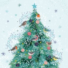 Otter House RSPB Tree of Birds Small Square Xmas Cards