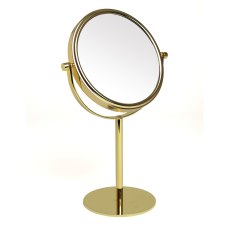 Gold Tall Round 7x Magnifying Mirror Gold Tall Round 7x Magnifying Mirror