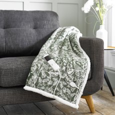 Deyongs Secret Garden Heated Throw Green