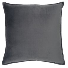Norfolk & Co Velvet Sandhurst Cushion Steel Norfolk & Co Velvet Sandhurst Cushion Steel