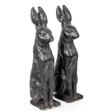 McGowan Rutherford Pair of Rustic Rabbit Figures