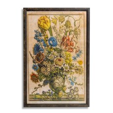 McGowan Rutherford Antiqued White Boho Floral Assorted Wall Prints