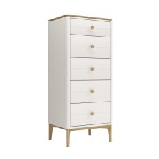 Anders Cashmere Tall 5 Drawer Chest