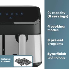 Digital Double Drawer Air Fryer 9L