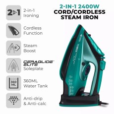 Tower Ceraglide Cordless Iron Teal