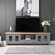 Chatsworth Oak Extra Large TV Unit Top and Bottom