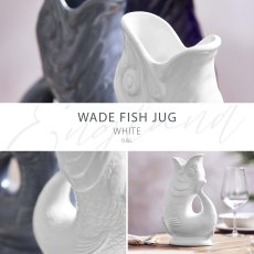 Wade Fish Jug in White