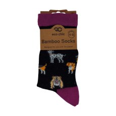 Eco Chic Black Dog Eco-Friendly Bamboo Socks