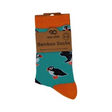 Eco Chic Blue Puffin Eco-Friendly Bamboo Socks