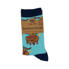 Eco Chic Blue Highland Eco-Friendly Bamboo Socks