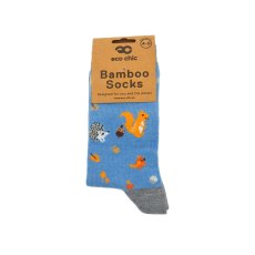 Eco Chic Blue Woodland Eco-Friendly Bamboo Socks