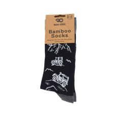 Eco Chic Black Landrover Eco-Friendly Bamboo Socks