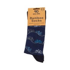 Eco Chic Navy Bikes Eco-Friendly Bamboo Socks