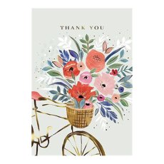 Paper House Thank You Bike with Florals and Foliage Cards